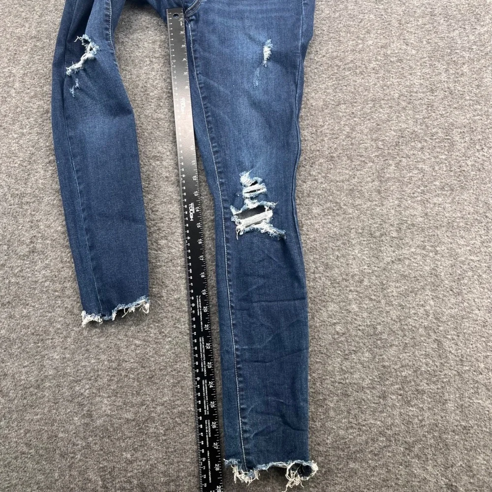 Universal Thread Womens Mid Rise Jegging Dark Wash Distressed Ripped Jeans 2/26R